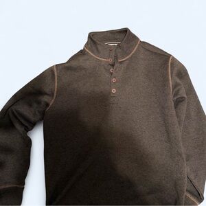 Weatherproof Vintage men’s long sleeve waffle knit henley size L